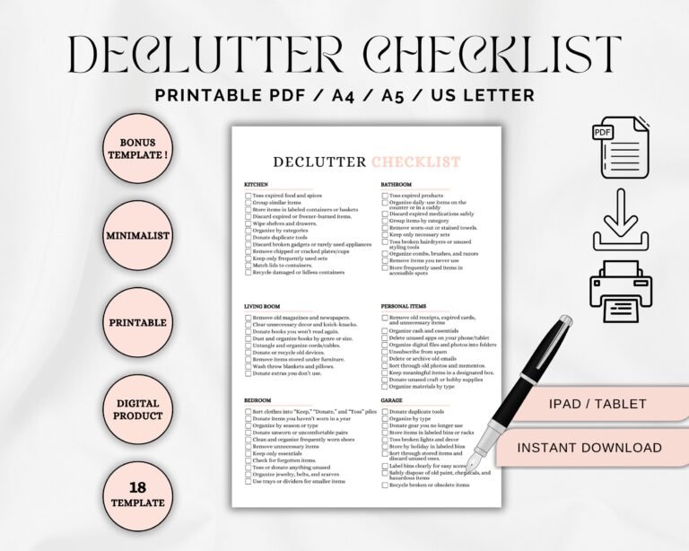 Declutter Checklist