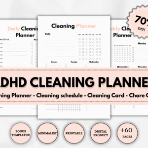 ADHD Cleaning Planner Bundle