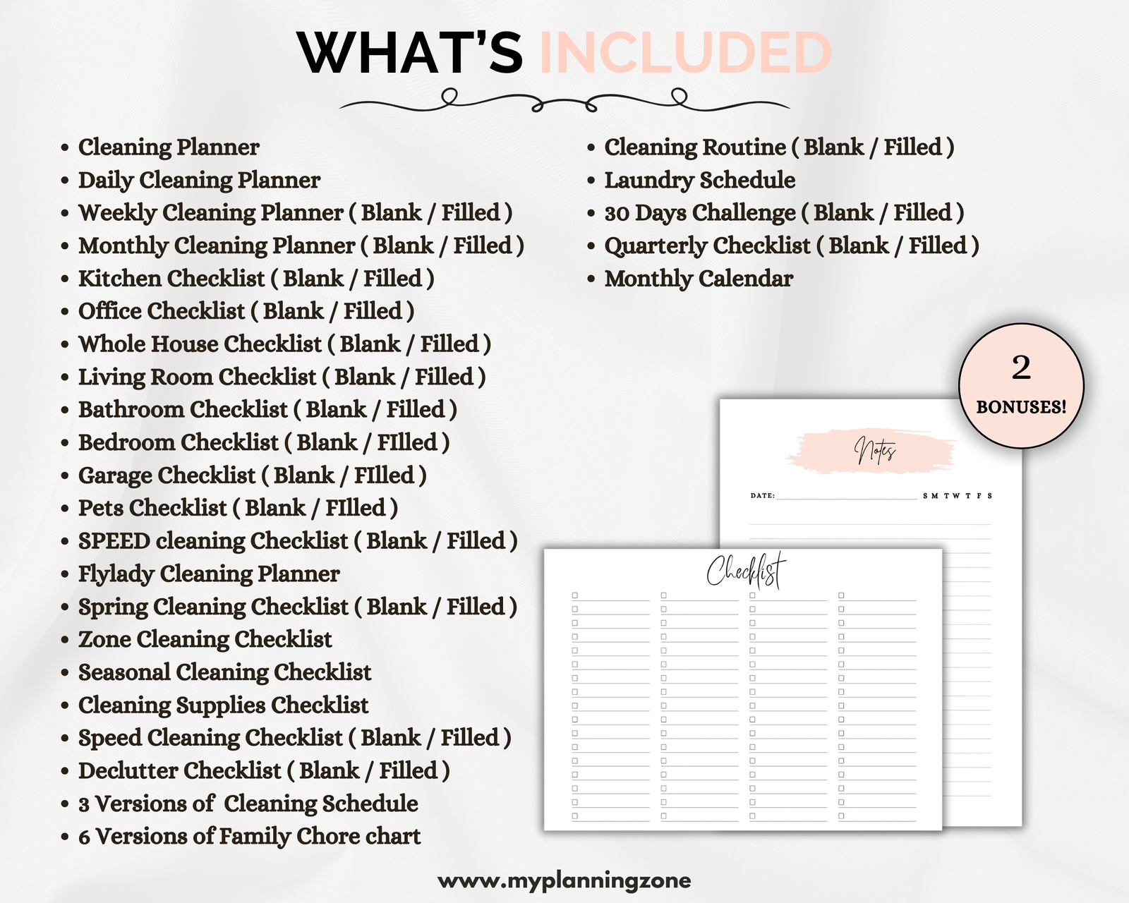 ADHD Cleaning Planner Bundle